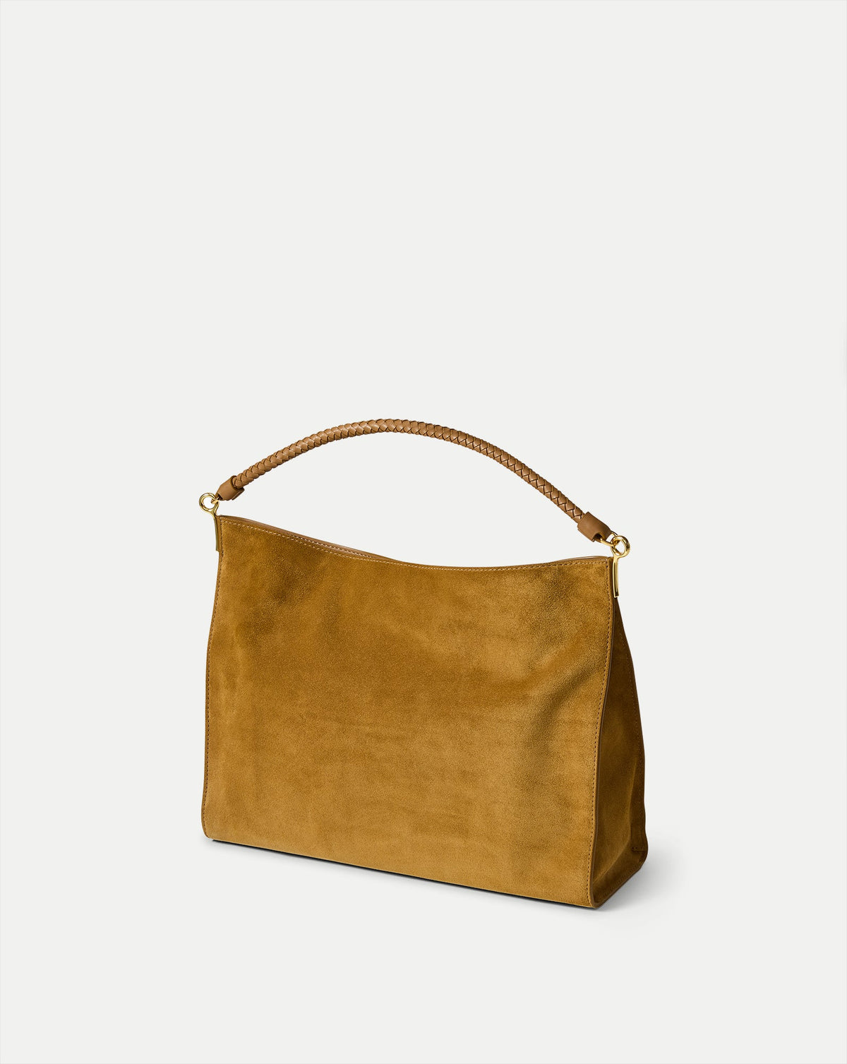 Veronica Beard | Vida Suede Shoulder Bag in Tan Acorn Acorn