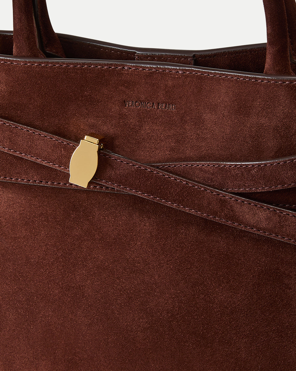 Veronica Beard | Veronica Beard Suede Dash Bag in Chestnut Chestnut