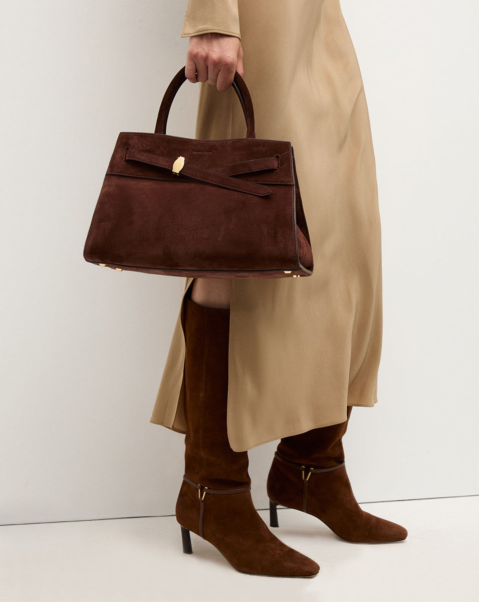 Veronica Beard | Veronica Beard Suede Dash Bag in Chestnut Chestnut