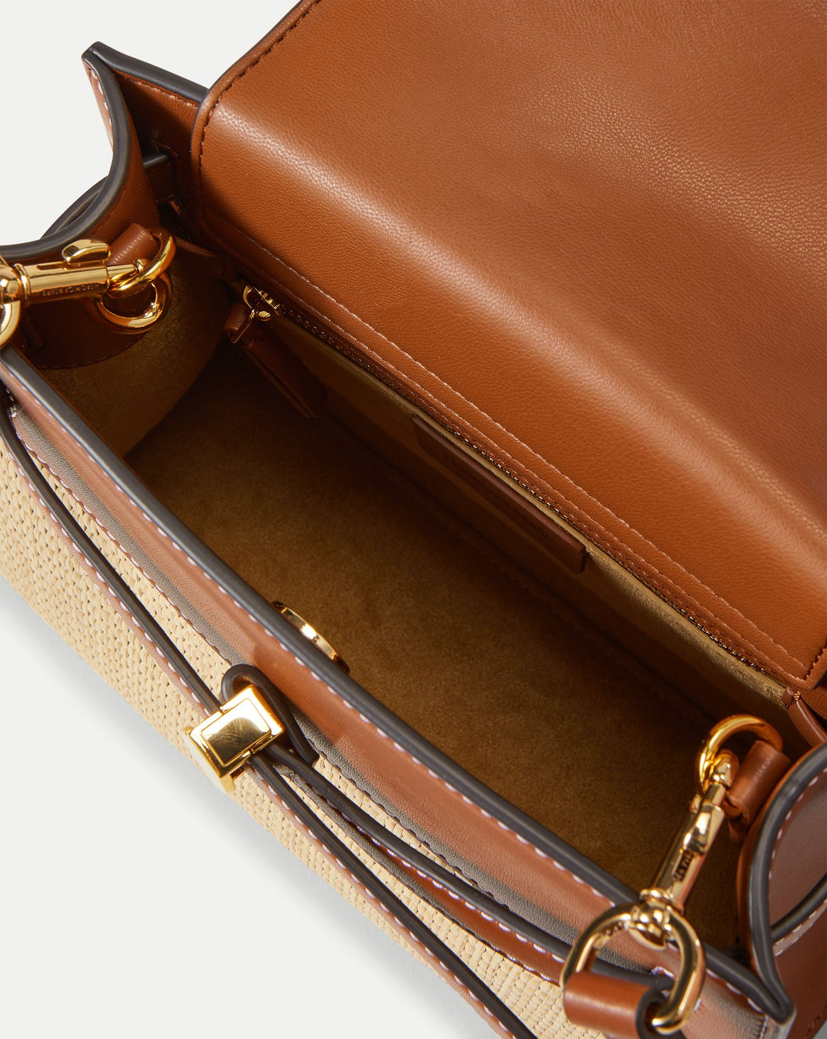 Veronica Beard | Veronica Beard Raffia Dash Top-Handle Bag in Tan Leather Hazelwood/Natural Hazelwood/Natural