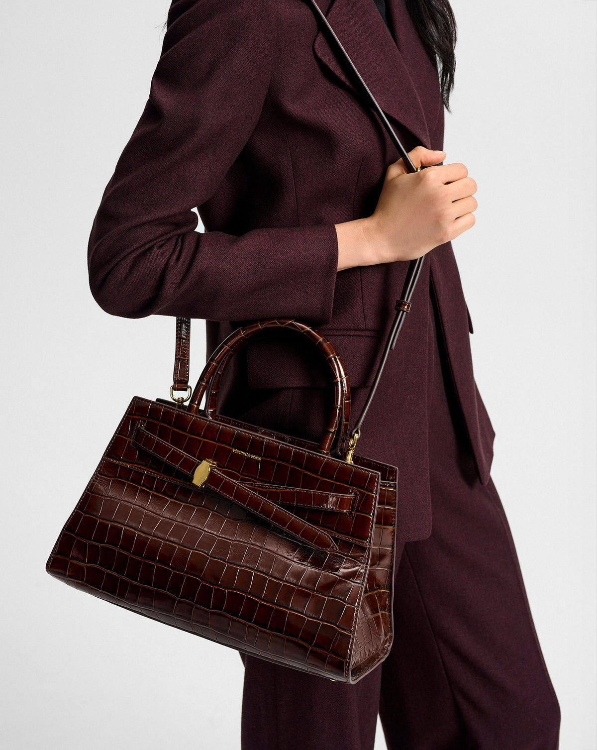 Veronica Beard | Veronica Beard Dash Bag in Brown Chestnut Chestnut