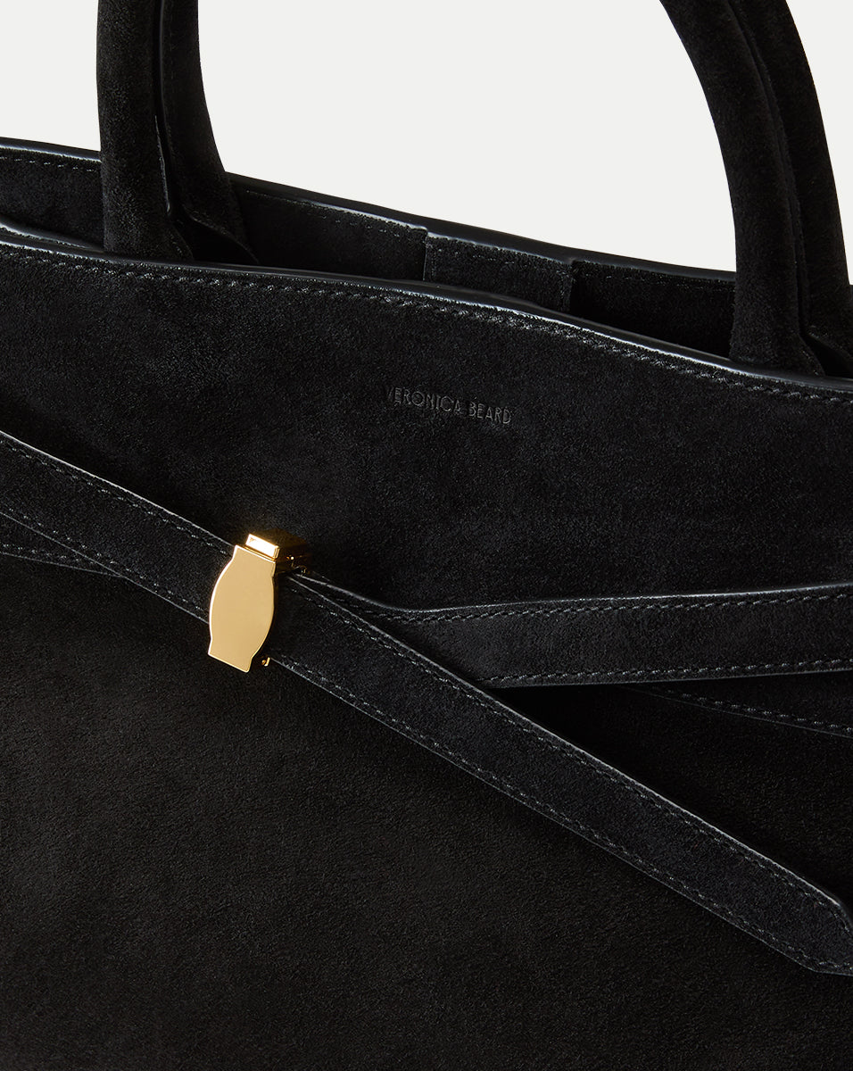 Veronica Beard | Veronica Beard Suede Dash Bag in Black Black