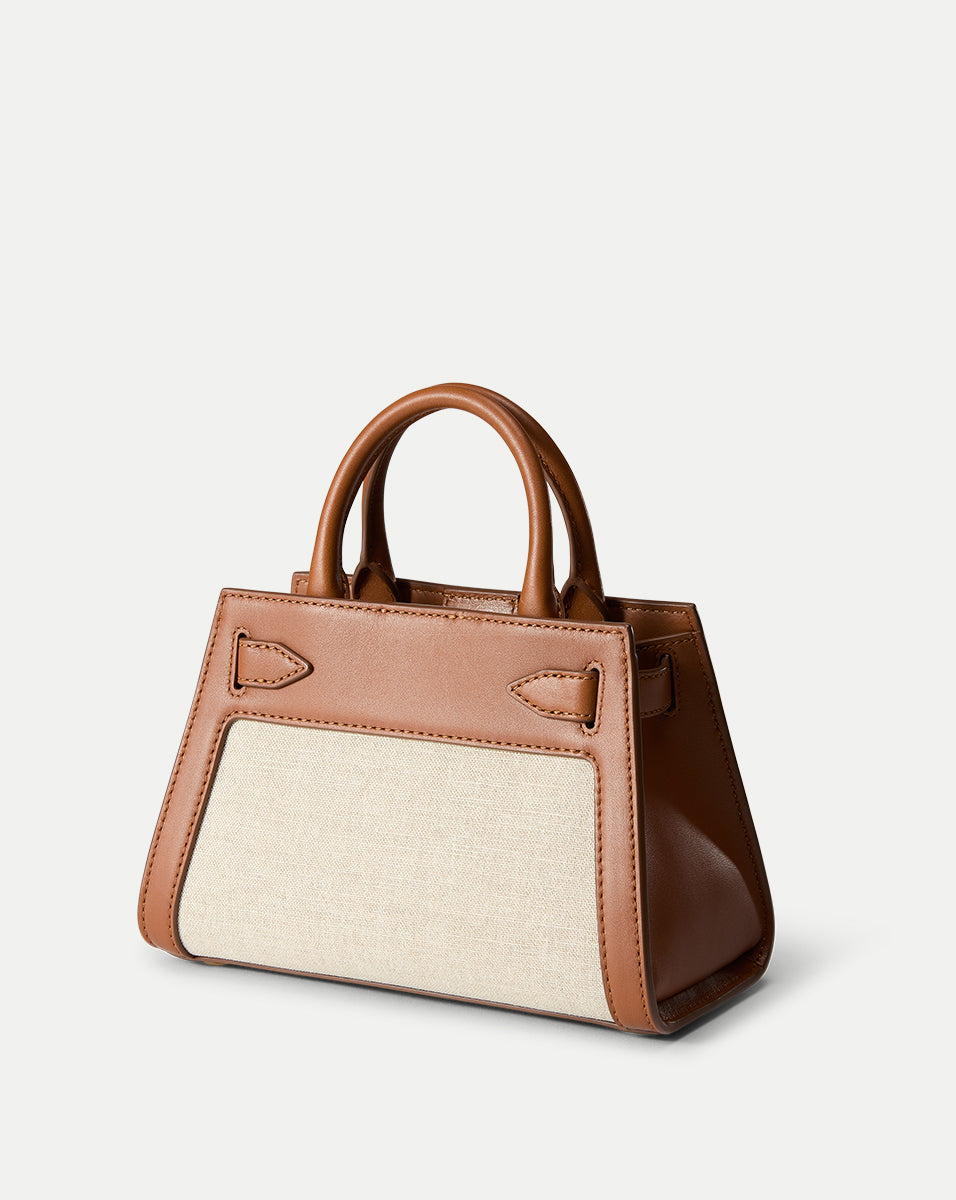 Veronica Beard | Veronica Beard Canvas Dash Bag in Linen & Tan Natural Linen/Hazelwood