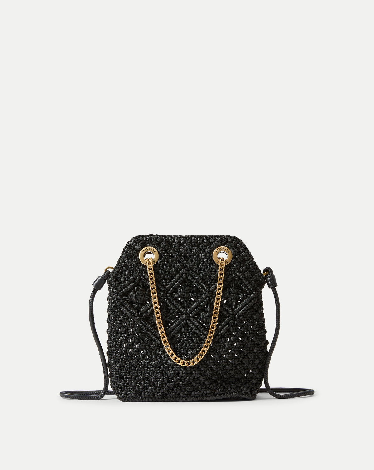 Veronica Beard | Small Veronica Beard Macramé Slouch Bag in Black Black