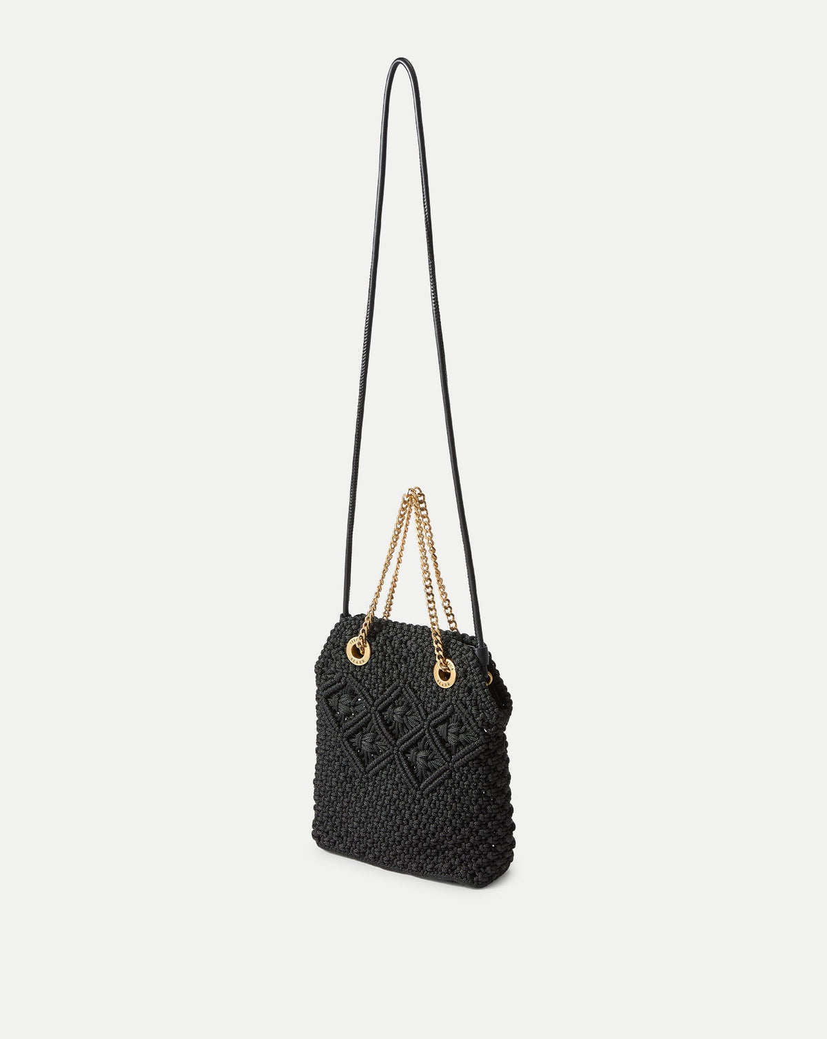 Veronica Beard | Small Veronica Beard Macramé Slouch Bag in Black Black