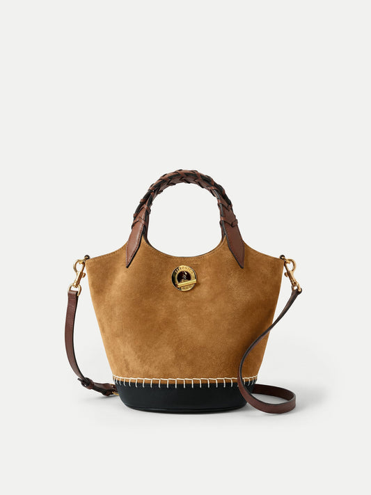 Veronica Beard | Suede Anchor Bag in Acorn Multi Acorn Multi