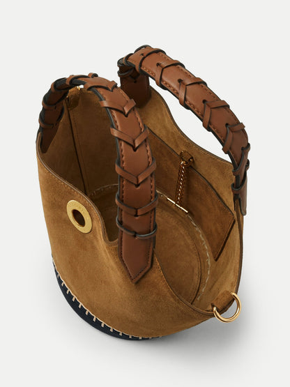 Veronica Beard | Suede Anchor Bag in Acorn Multi Acorn Multi