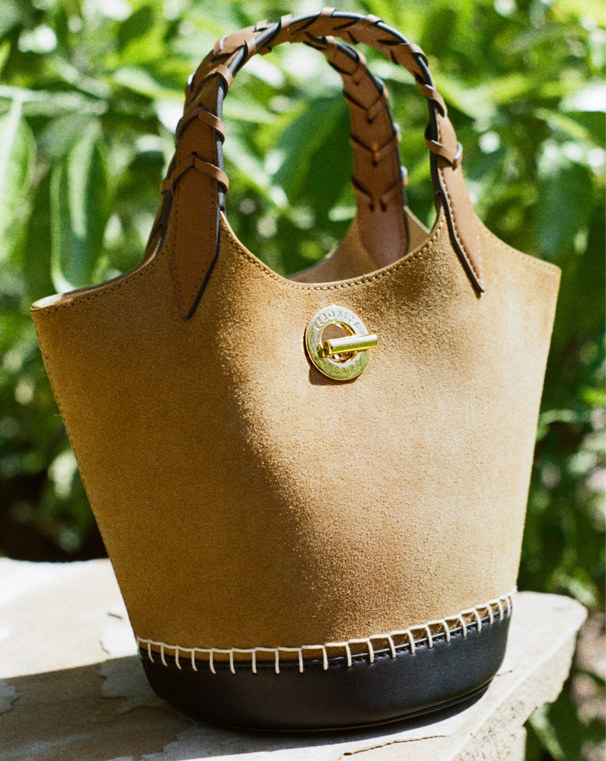 Veronica Beard | Suede Anchor Bag in Acorn Multi Acorn Multi