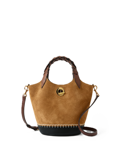 Veronica Beard | Suede Anchor Bag in Acorn Multi Acorn Multi
