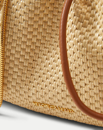 Veronica Beard | Small Veronica Beard Raffia Stash Bag in Hazelwood/Natural Hazelwood/Natural
