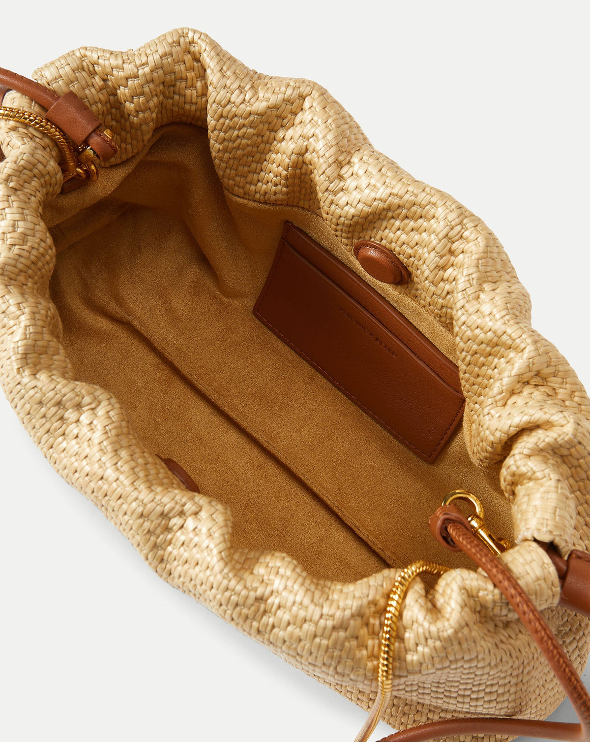Veronica Beard | Small Veronica Beard Raffia Stash Bag in Hazelwood/Natural Hazelwood/Natural