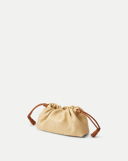 Veronica Beard | Small Veronica Beard Raffia Stash Bag in Hazelwood/Natural Hazelwood/Natural