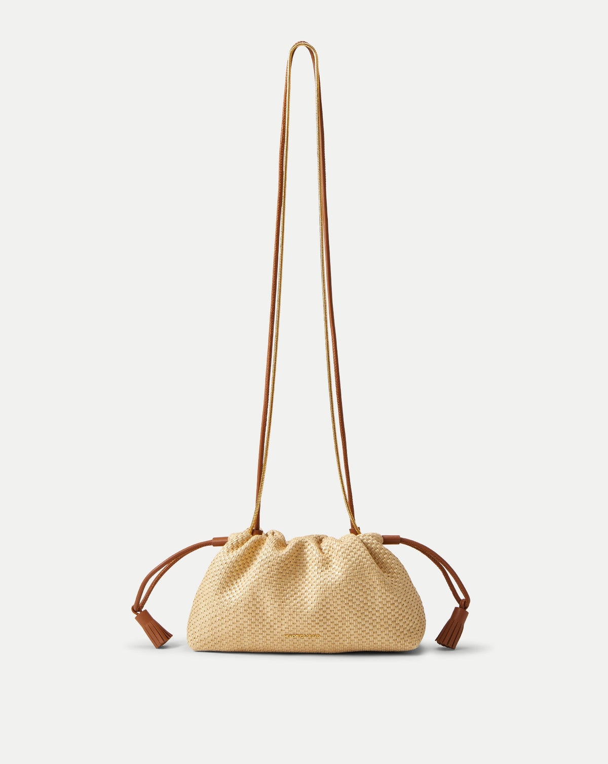 Veronica Beard | Small Veronica Beard Raffia Stash Bag in Hazelwood/Natural Hazelwood/Natural
