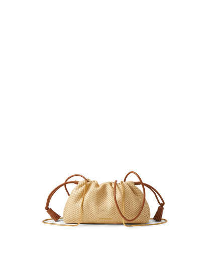 Veronica Beard | Small Veronica Beard Raffia Stash Bag in Hazelwood/Natural Hazelwood/Natural