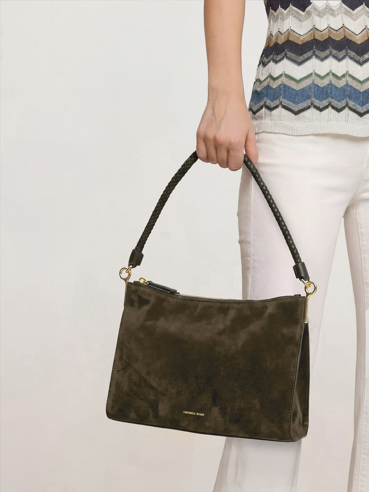 Veronica Beard | Small Vida Shoulder Bag in Cypress Cypress