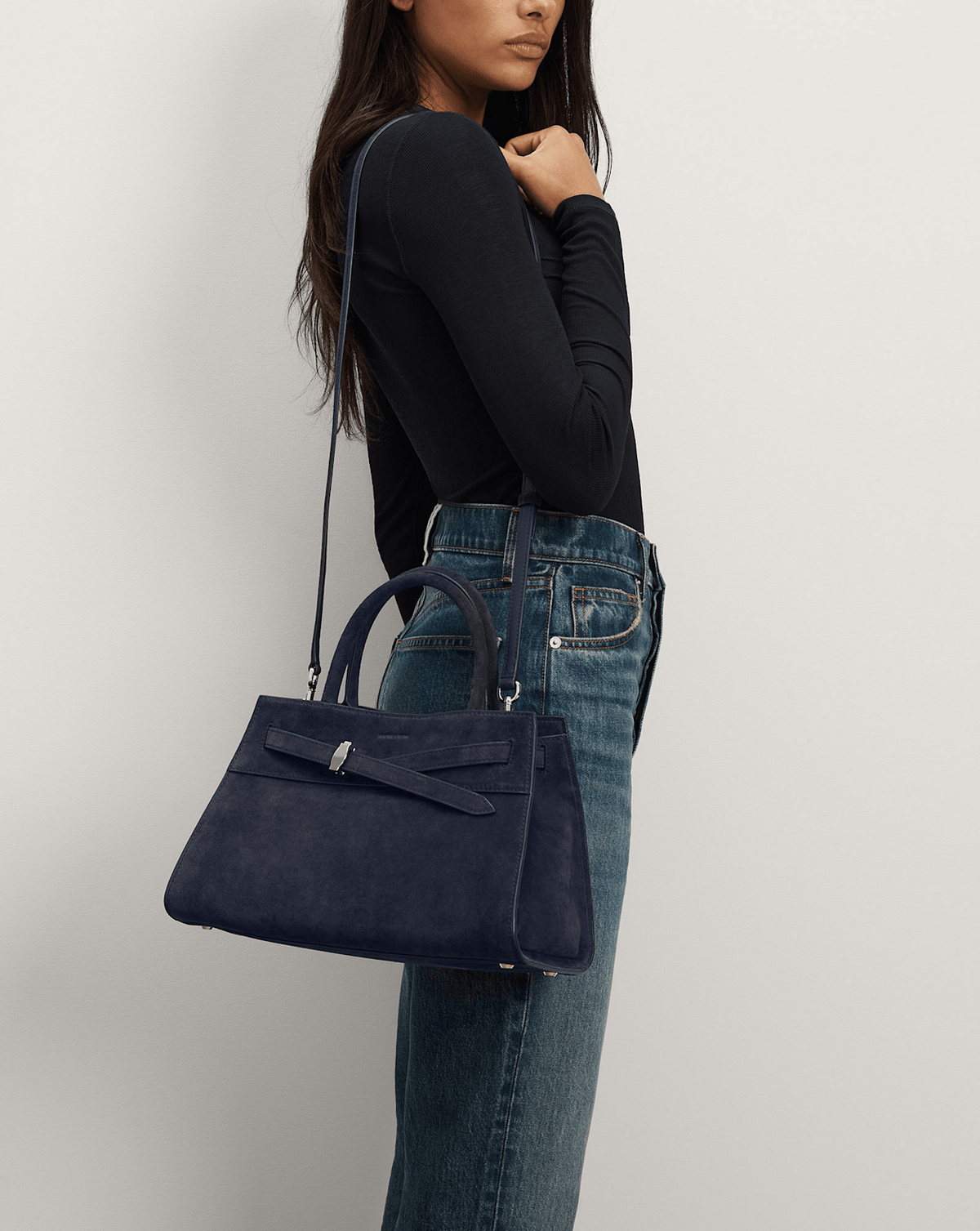 Veronica Beard | Veronica Beard Dash Bag in Navy Seude Navy