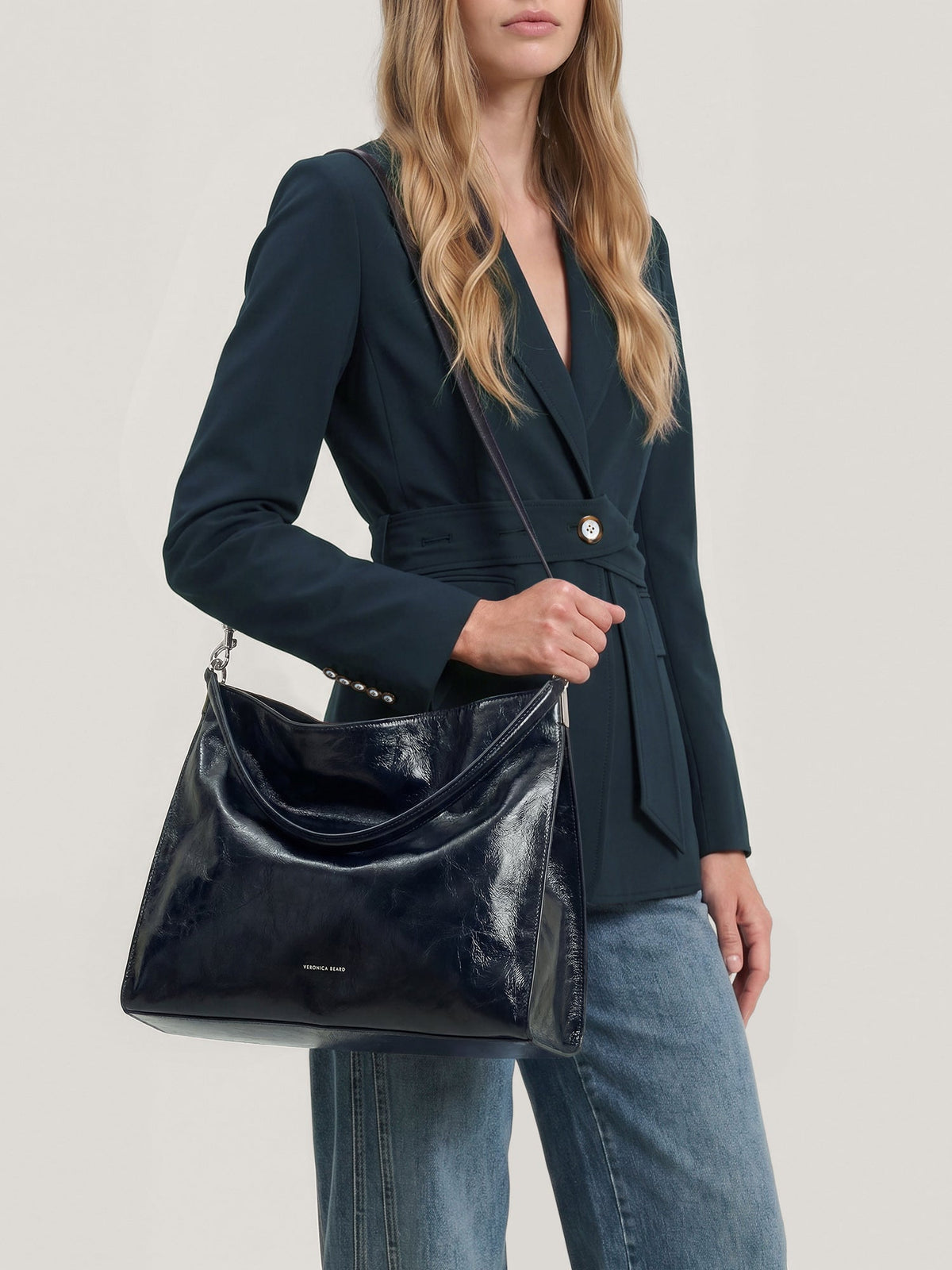 Veronica Beard | Vida Shoulder Bag in Navy Navy