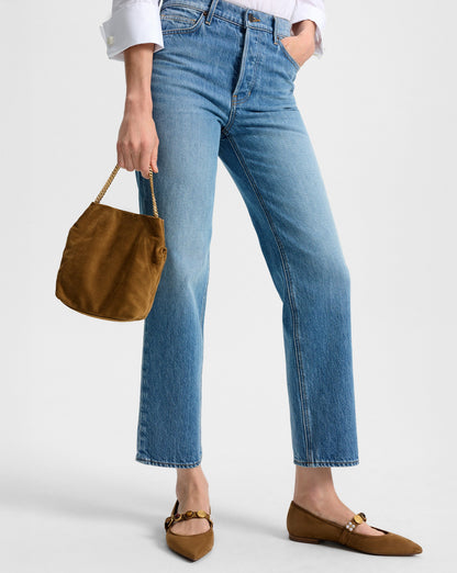 Veronica Beard | Small Veronica Beard Suede Slouch Bag in Acorn Acorn