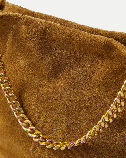 Veronica Beard | Small Veronica Beard Suede Slouch Bag in Acorn Acorn