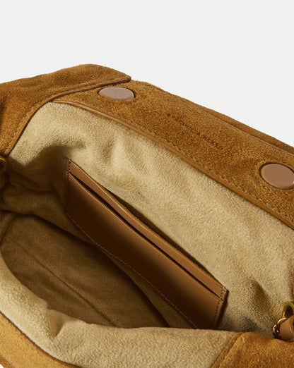 Veronica Beard | Small Veronica Beard Suede Slouch Bag in Acorn Acorn