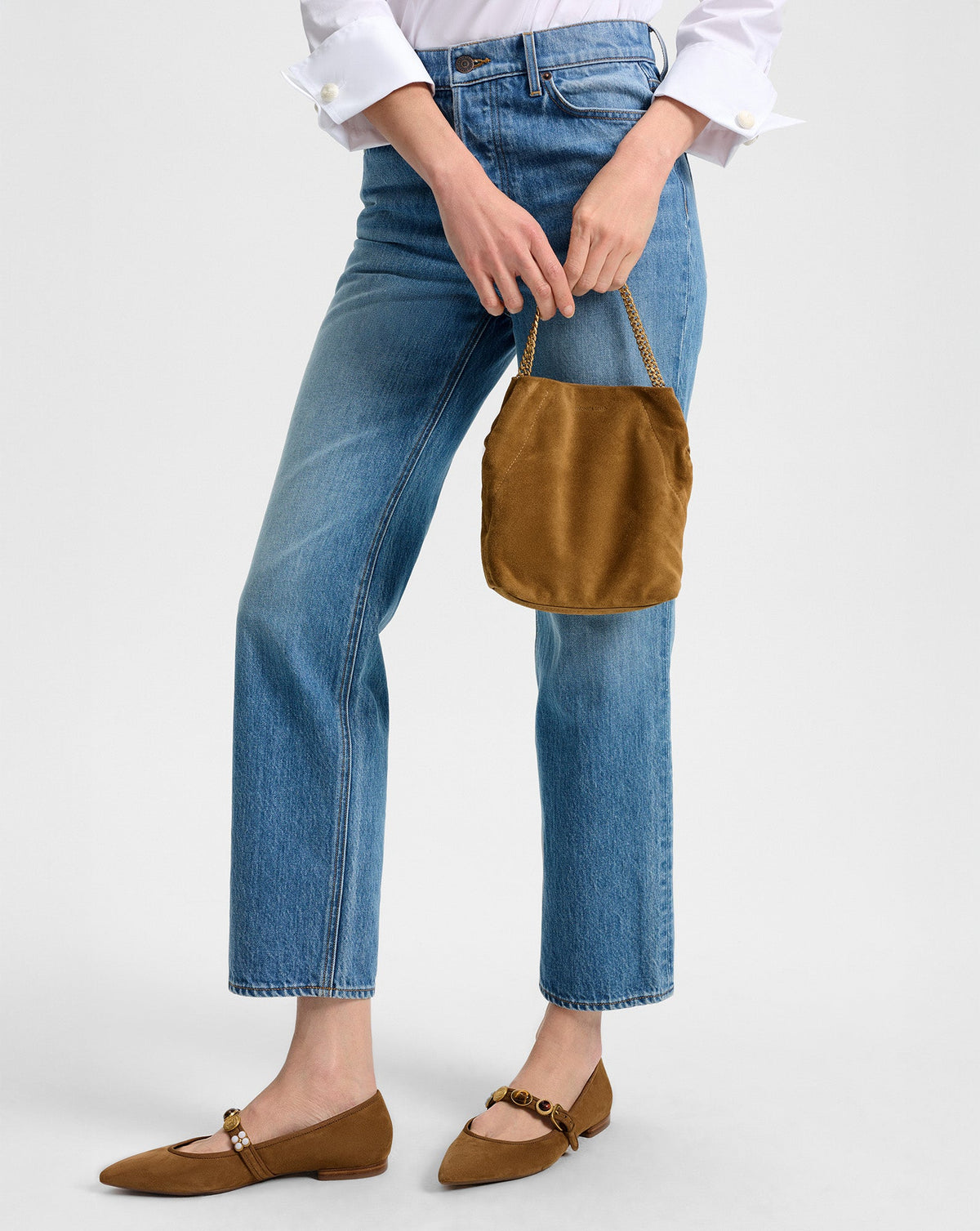Veronica Beard | Small Veronica Beard Suede Slouch Bag in Acorn Acorn