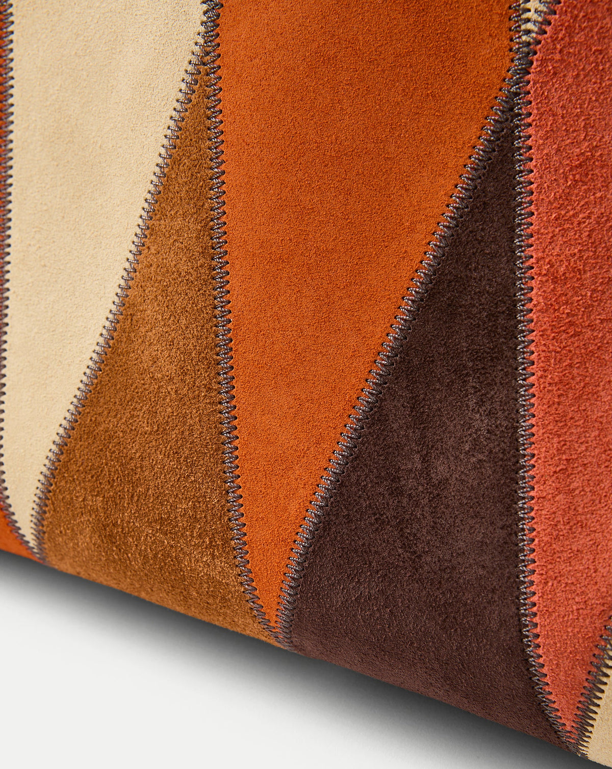 Veronica Beard | Vida Leather Patchwork Shoulder Bag in Espresso Multi Espresso Multi