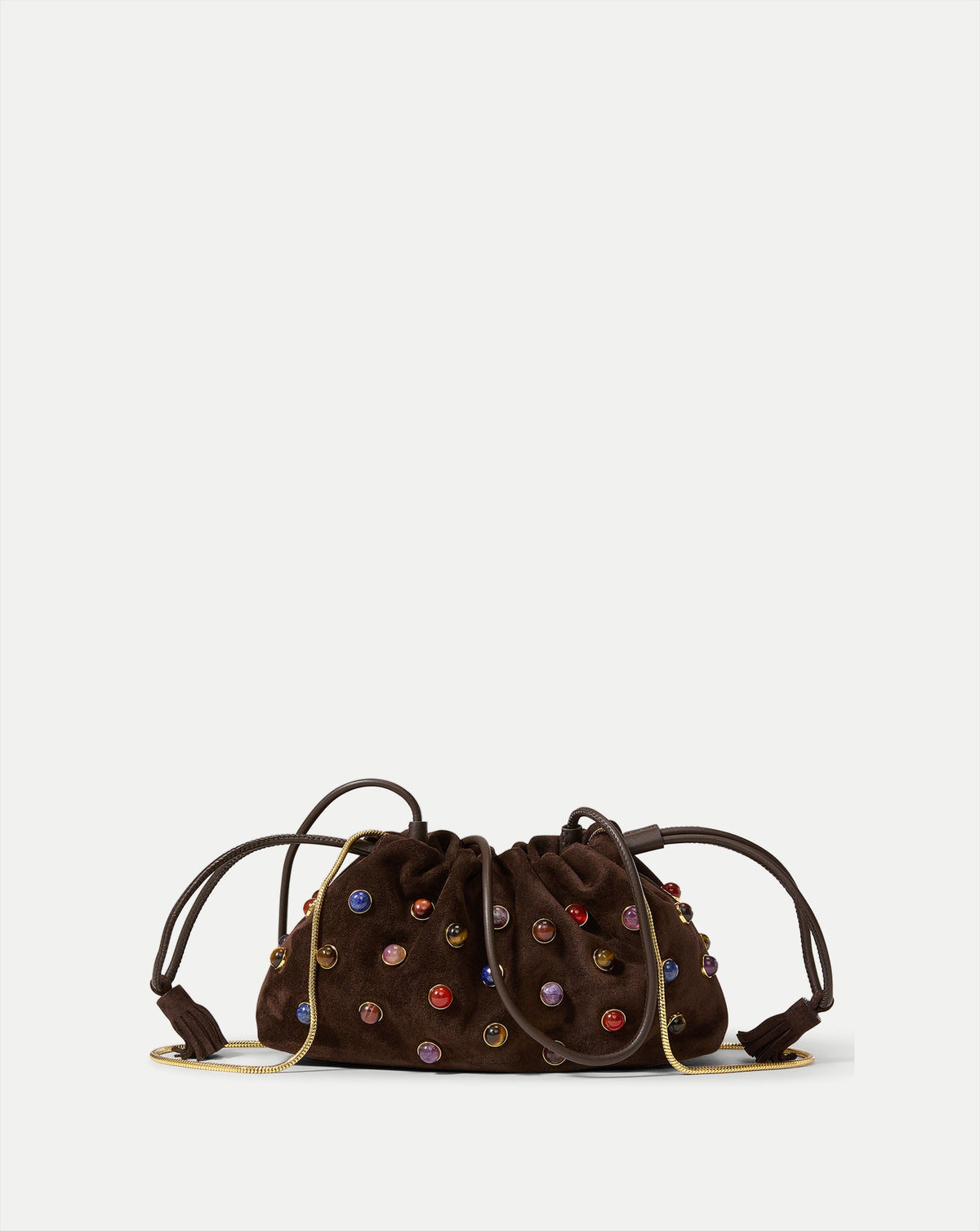 Veronica Beard | Small Embellished Veronica Beard Stash Bag in Brown Espresso