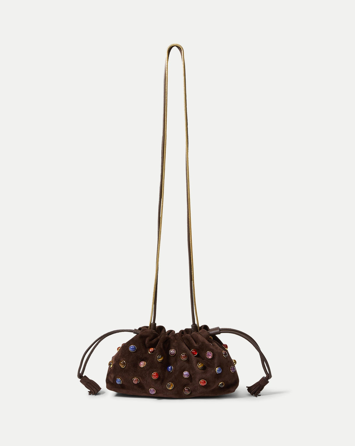 Veronica Beard | Small Embellished Veronica Beard Stash Bag in Brown Espresso
