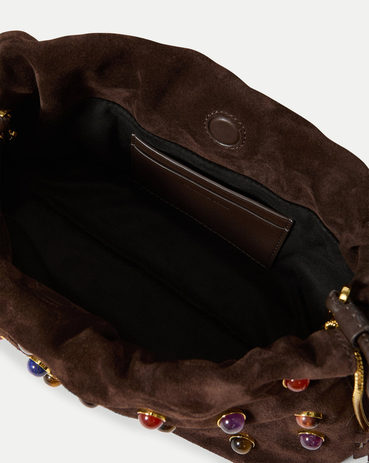 Veronica Beard | Small Embellished Veronica Beard Stash Bag in Brown Espresso