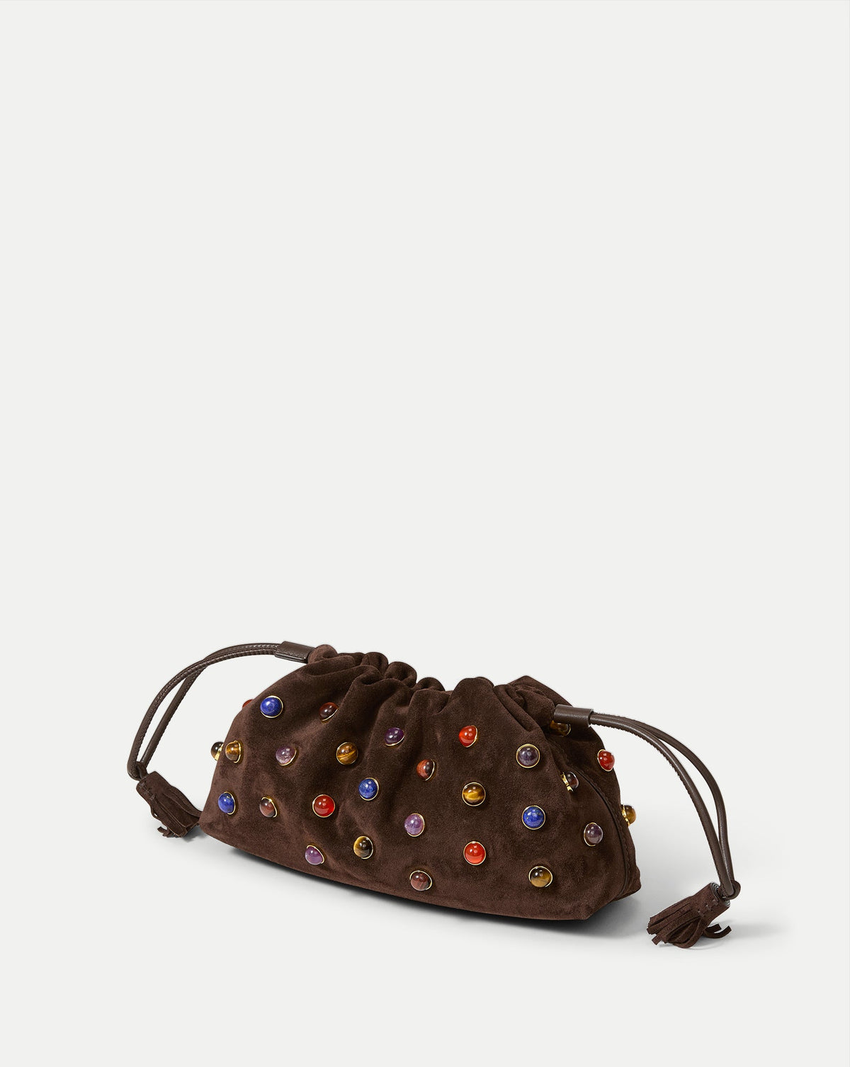Veronica Beard | Small Embellished Veronica Beard Stash Bag in Brown Espresso