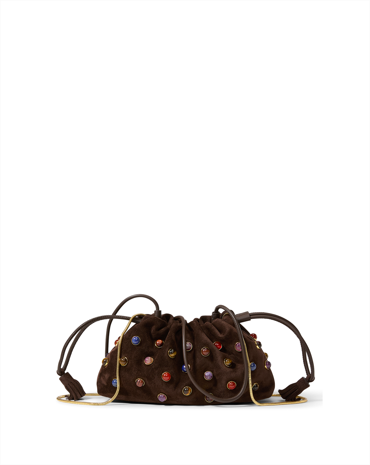Veronica Beard | Small Embellished Veronica Beard Stash Bag in Brown Espresso