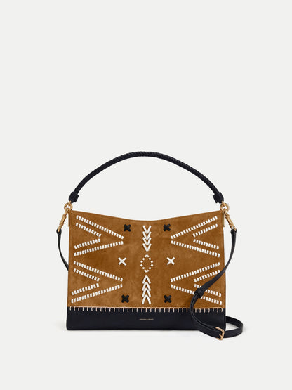 Veronica Beard | Vida Shoulder Bag in Acorn Multi Acorn Multi