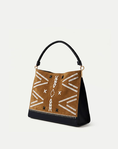 Veronica Beard | Vida Shoulder Bag in Acorn Multi Acorn Multi
