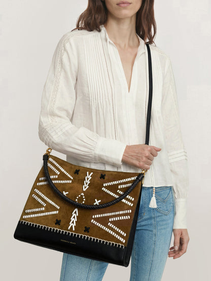 Veronica Beard | Vida Shoulder Bag in Acorn Multi Acorn Multi