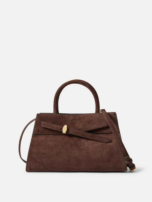 Veronica Beard | Veronica Beard Suede Dash Bag in Espresso Dark Brown Espresso