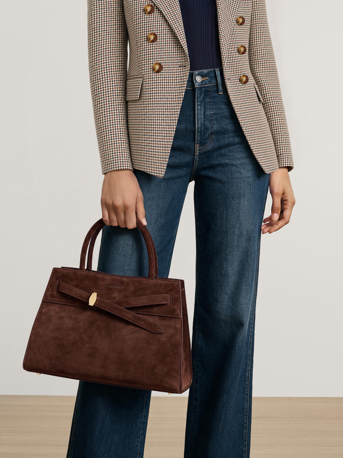 Veronica Beard | Veronica Beard Suede Dash Bag in Espresso Dark Brown Espresso