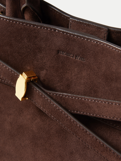 Veronica Beard | Veronica Beard Suede Dash Bag in Espresso Dark Brown Espresso