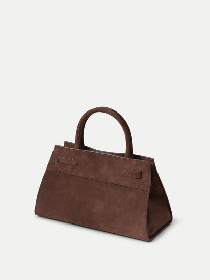 Veronica Beard | Veronica Beard Suede Dash Bag in Espresso Dark Brown Espresso