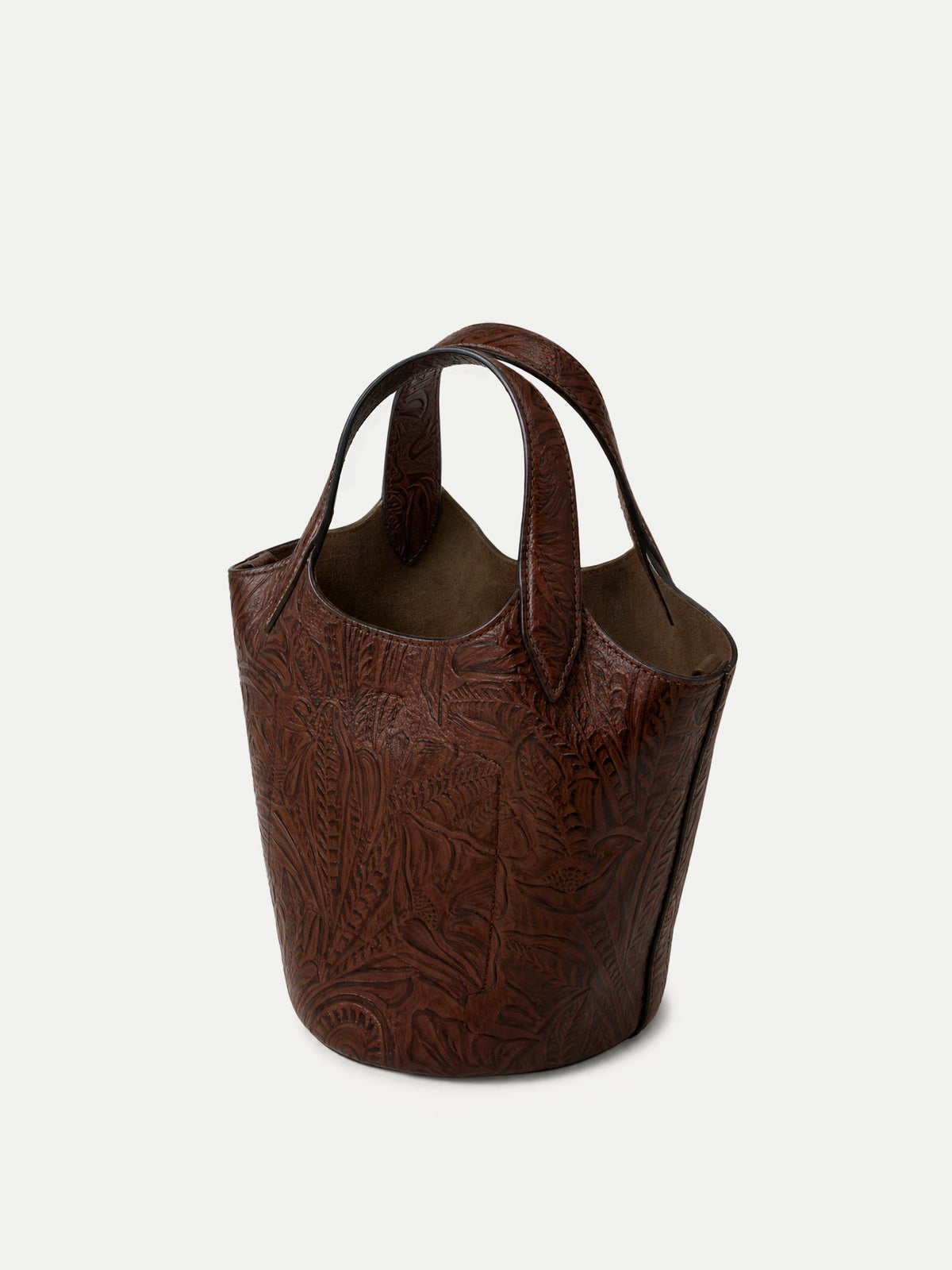 Veronica Beard | Embossed Anchor Bag in Chocolate Chocolate