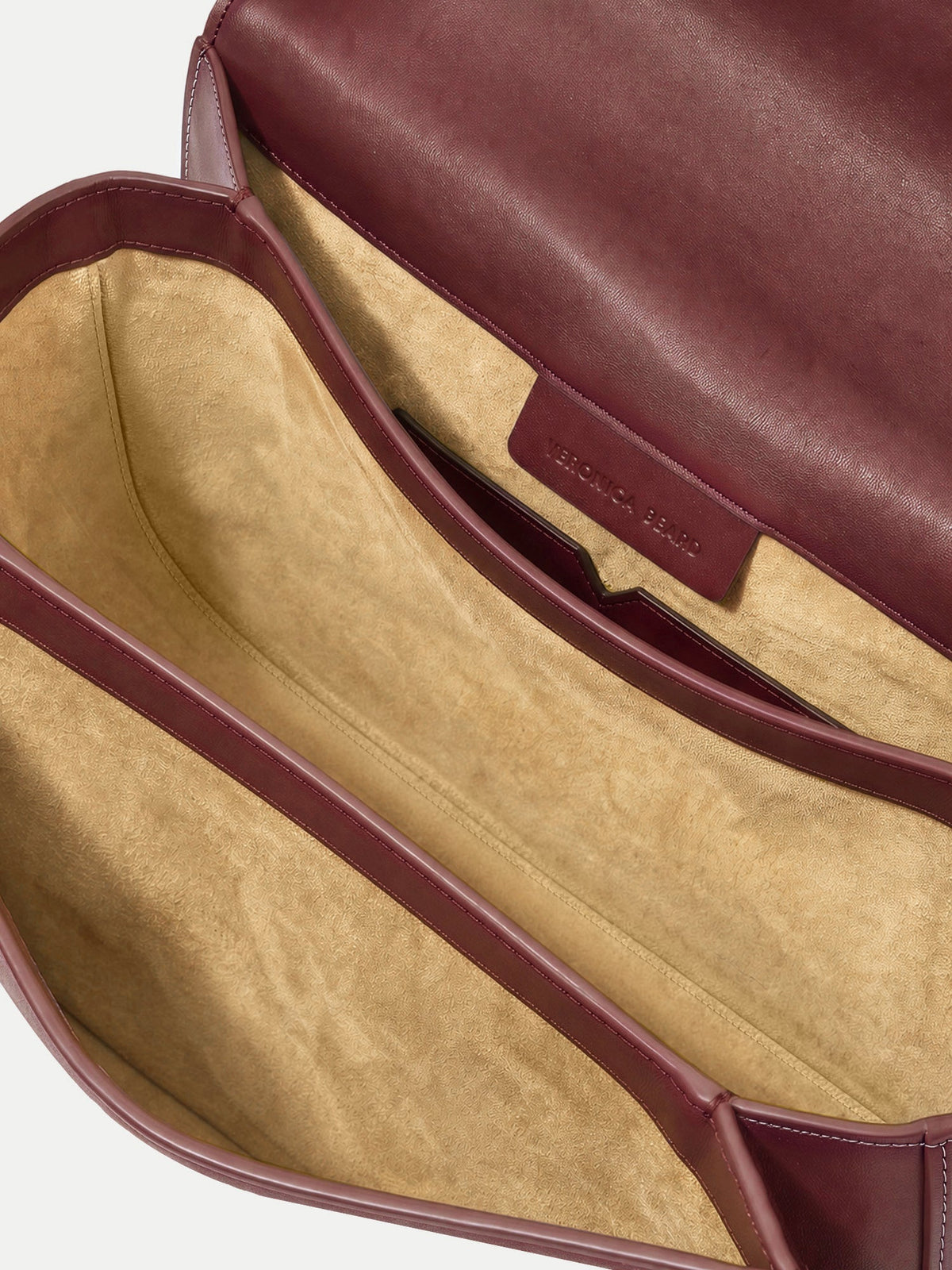 Veronica Beard | Dash Saddle Bag in Burgundy Leather Burgundy
