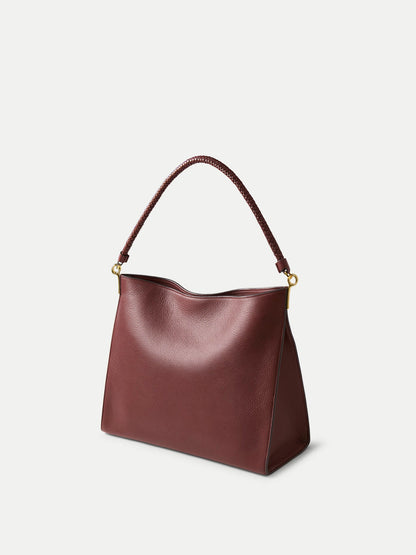 Veronica Beard | Vida Slouchy Shoulder Bag in Burgundy Burgundy