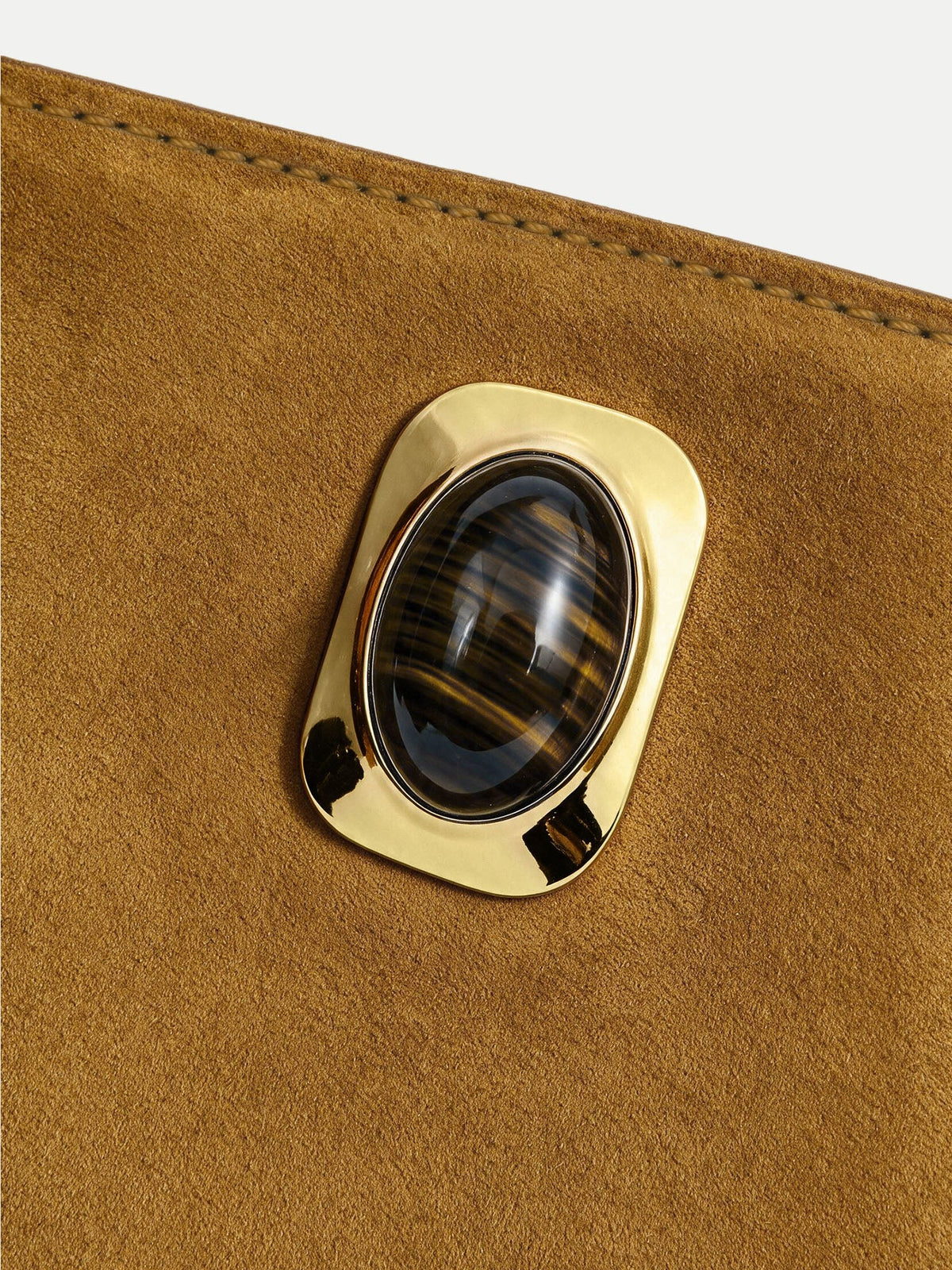 Veronica Beard | Tether Crossbody Bag in Tan Suede Acorn
