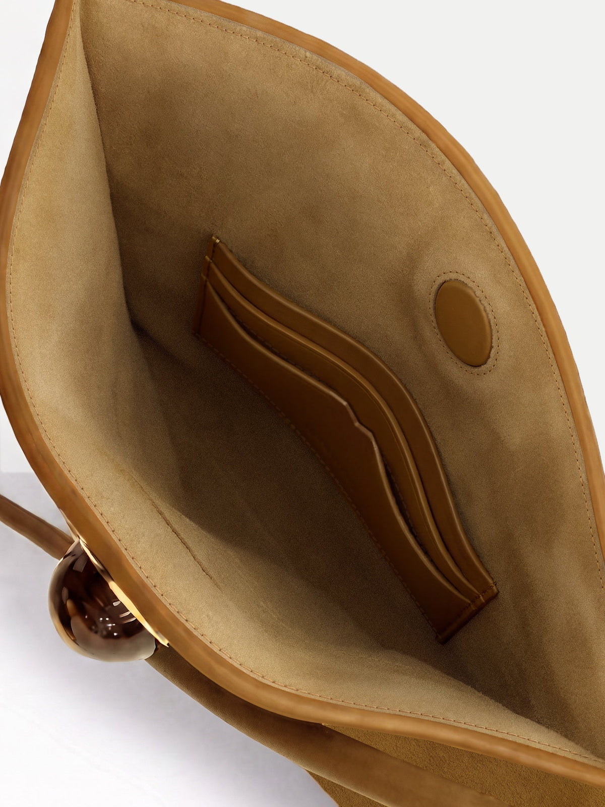 Veronica Beard | Tether Crossbody Bag in Tan Suede Acorn