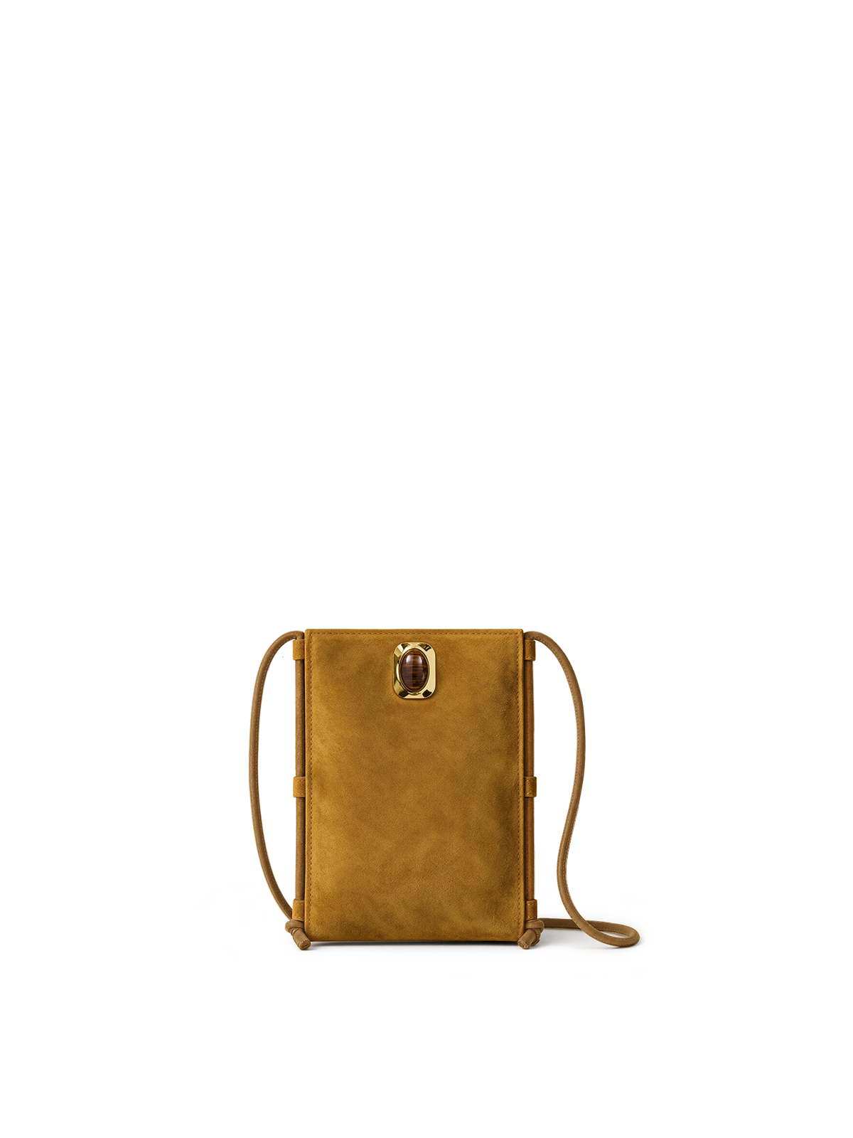 Veronica Beard | Tether Crossbody Bag in Tan Suede Acorn