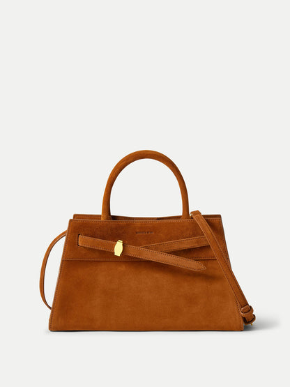 Veronica Beard | Veronica Beard Suede Dash Bag in Tobacco Brown Tobacco