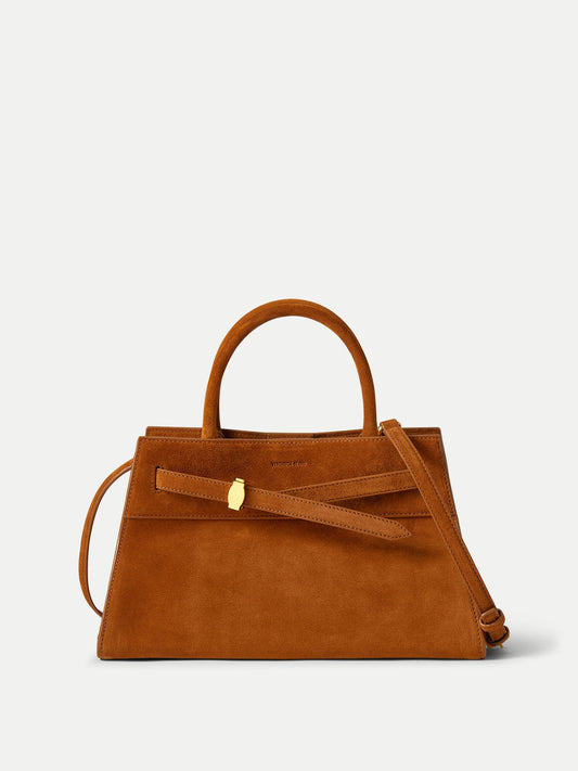 Veronica Beard | Veronica Beard Suede Dash Bag in Tobacco Brown Tobacco