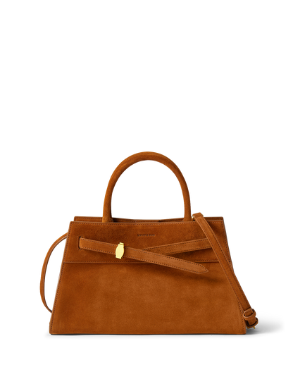 Veronica Beard | Veronica Beard Suede Dash Bag in Tobacco Brown Tobacco