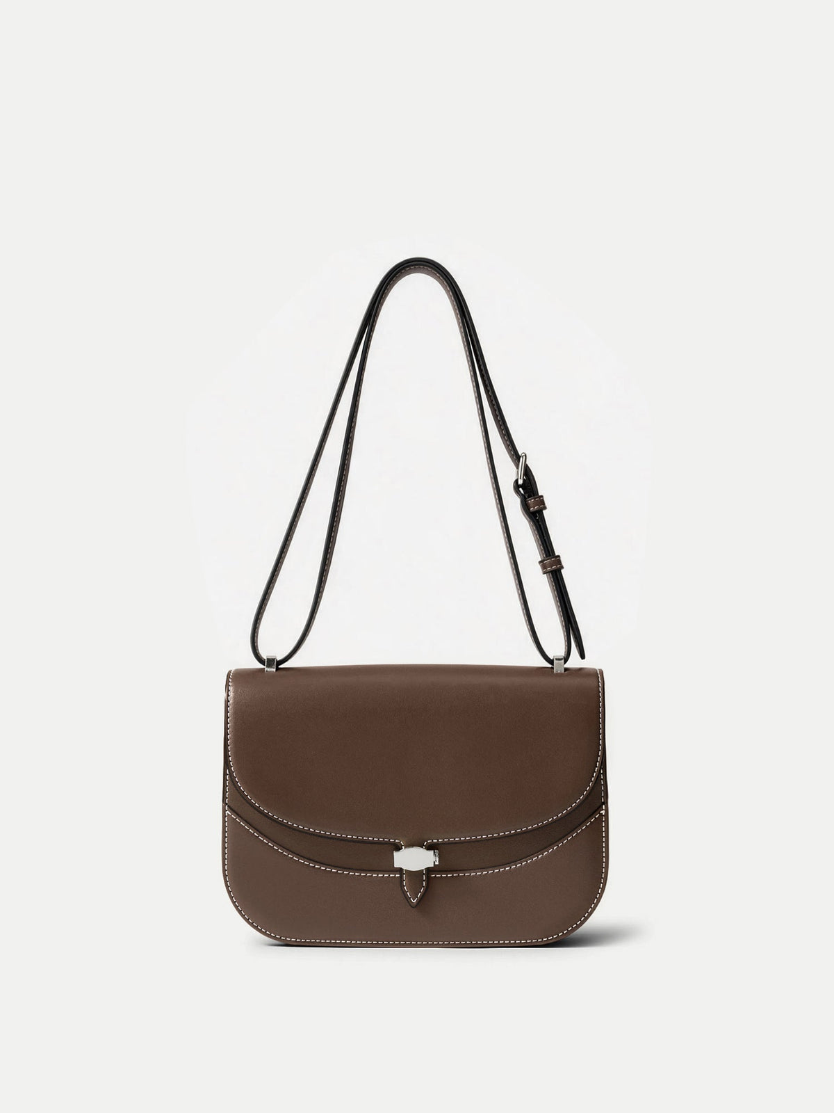 Veronica Beard | Dash Saddle Bag in Brown Leather Whiskey