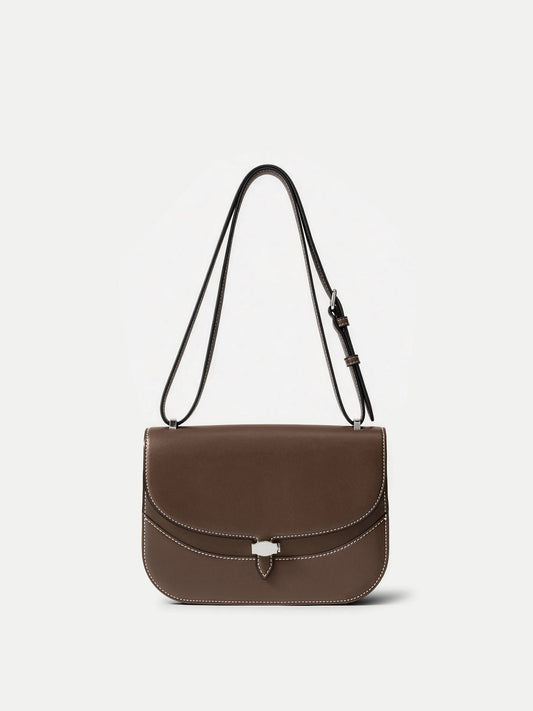 Veronica Beard | Dash Saddle Bag in Brown Leather Whiskey