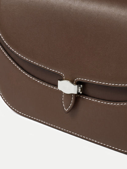 Veronica Beard | Dash Saddle Bag in Brown Leather Whiskey